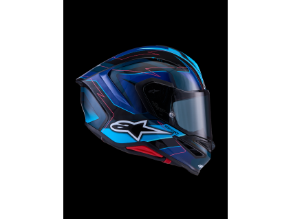 ALPINESTARS Integrálna prilba S-R7 Kinetis ECE 22.06 – Blk Blue Pink Fl White Glossy