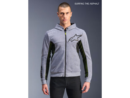 ALPINESTARS Ochranná moto mikina Chrome Air Sport – sivá melírovaná/čierna