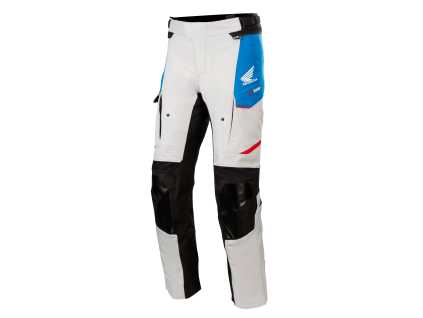 ALPINESTARS Textilné moto nohavice Honda Andes V3 Drystar – ľadová sivá/modrá/jasná červená