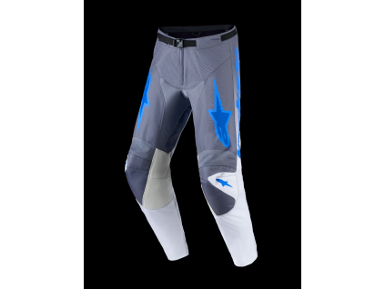 ALPINESTARS Motokrosové nohavice Racer Amber 2027 – popolavá sivá/svetloorgovánová/modrá UCLA