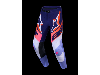 ALPINESTARS Motokrosové nohavice Supertech Dyna 2027 – svetlofialová/tmavofialová/ružová fluo