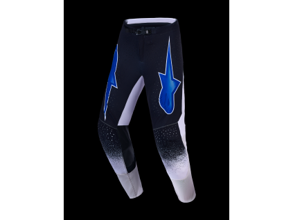 ALPINESTARS Motokrosové nohavice Supertech Hiten AFD 2027 – čierna/svetloorgovánová/modrá Blithe