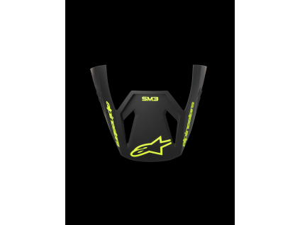 ALPINESTARS Náhradný šilt S-M3 Radium – sivá/čierna/žltá fluo matná