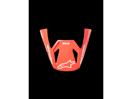 ALPINESTARS Náhradný šilt S-M3 Radium – čierna/červená fluo/biela lesklá