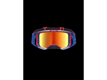 ALPINESTARS Motokrosové okuliare Vision 8 Maven – Fire Red Black, červené zrkadlové sklo