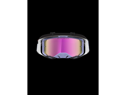 ALPINESTARS Motokrosové okuliare Vision 8 Maven – Lavender Black, ružové zrkadlové sklo