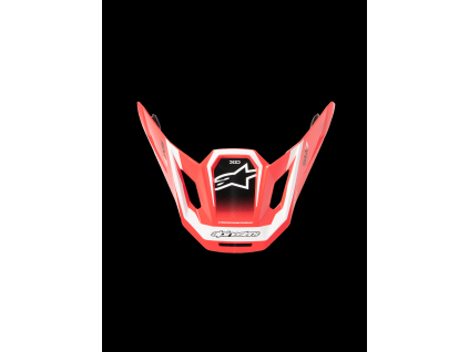 ALPINESTARS Náhradný šilt S-M7 Deed – červená/čierna/biela, lesklá