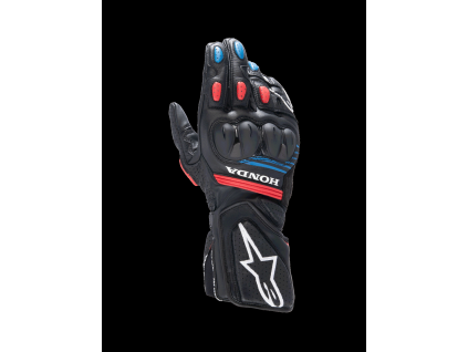 ALPINESTARS Športové moto rukavice Honda SP-8 V3 – čierna/jasná červená/modrá