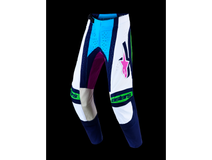 ALPINESTARS Motokrosové nohavice Techstar Maven 2027 – biela/modrá Blithe/zelená fluo