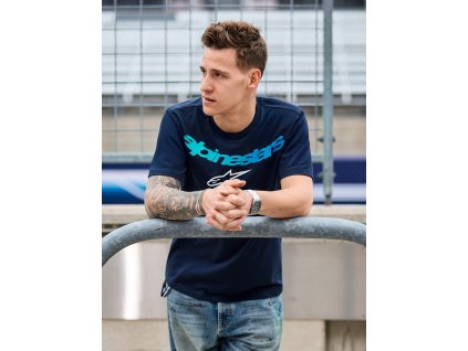 ALPINESTARS Tričko Collared CSF – tmavá modrá