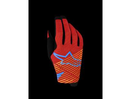 ALPINESTARS Motokrosové rukavice Radar Pro 2027 – ohnivá červená/čierna