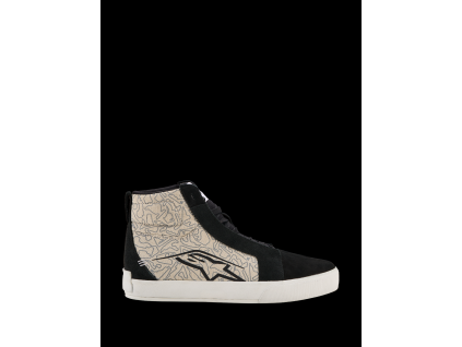 ALPINESTARS Moto topánky Ride-63 Canvas – čierna/studená sivá/biela