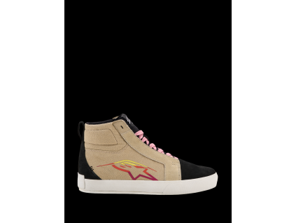 ALPINESTARS Moto topánky Ride-63 Canvas – béžová/čierna/biela