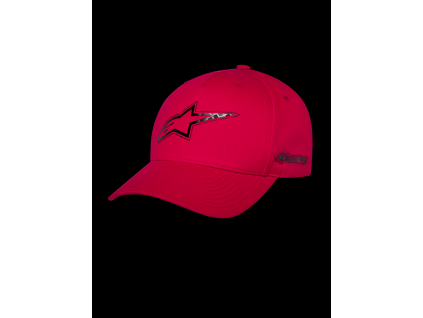 ALPINESTARS Šiltovka Carbon Fiber Snapback – červená