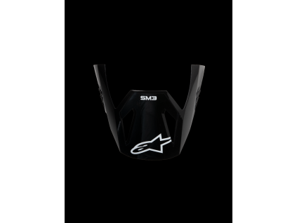 ALPINESTARS Náhradný šilt SM3 Solid – čierna, lesklá