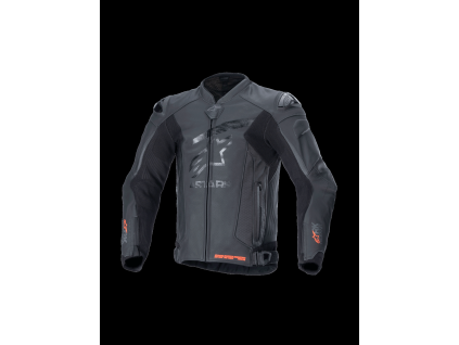 ALPINESTARS Kožená moto bunda GP Plus R V4 Rideknit – čierna/čierna