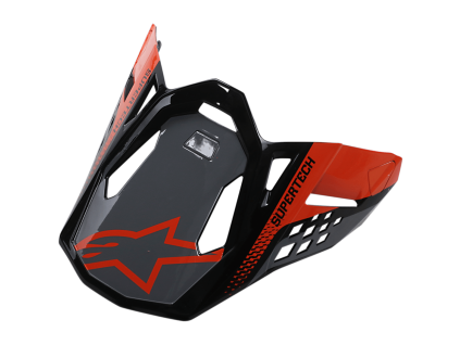 ALPINESTARS Náhradný šilt Supertech M8 Triple – čierna/sivá/oranžová