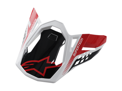 ALPINESTARS Náhradný šilt Supertech M8 Triple – čierna/červená/biela