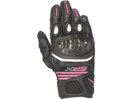 ALPINESTARS Dámske odvetrané moto rukavice SPX Air Carbon V2 – čierna/fuksiová