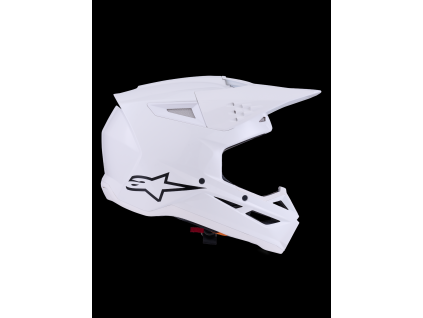 ALPINESTARS Motokrosová prilba S-M3 Solid ECE 22.06 – biela lesklá