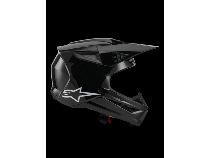 ALPINESTARS Motokrosová prilba S-M3 Solid ECE 22.06 – čierna lesklá