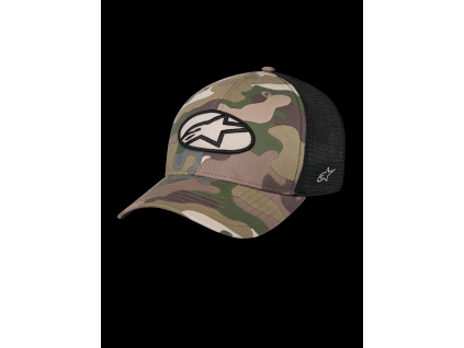 ALPINESTARS Šiltovka Oblique Camo Trucker – zelená camo/čierna