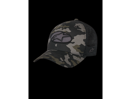 ALPINESTARS Šiltovka Oblique Camo Trucker – čierna camo/čierna