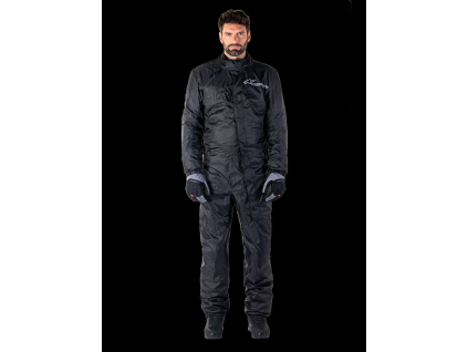 ALPINESTARS Jednodielna nepremokavá moto kombinéza Hurricane Rain V2 – čierna