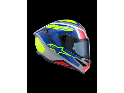 ALPINESTARS Integrálna prilba S-R7 Lumen ECE 22.06 – Silver Bl Pink Yllw Fl Glossy