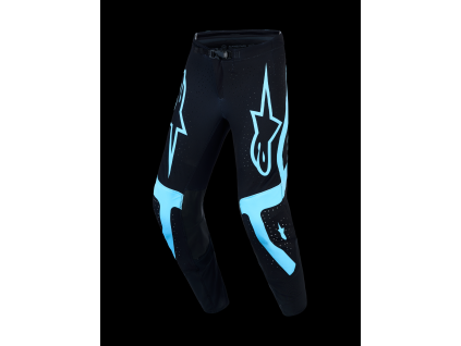 ALPINESTARS Motokrosové nohavice Supertech Vesta 2027 – čierna/tyrkysová
