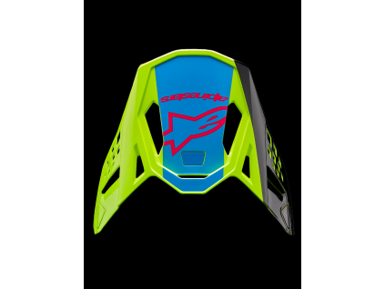 ALPINESTARS Náhradný šilt Supertech M10 Unite – fluorescenčná žltá/čierna/ružová Diva, lesklá