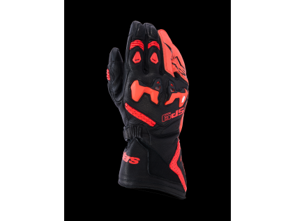 ALPINESTARS Športové moto rukavice SP-9 – čierna/červená fluo