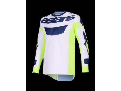 ALPINESTARS Motokrosový dres Racer Air Riway 2026 – svetlosivá/žltá fluo/modrá