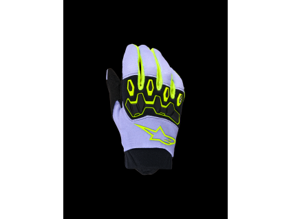 ALPINESTARS Detské a juniorské motokrosové rukavice Full Bore V2 – fialová/žltá fluo