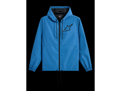 ALPINESTARS Voľnočasová vetrovka s kapucňou Speeder Chromium Windbreak – modrá/čierna
