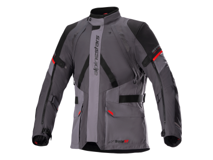 ALPINESTARS Moto bunda Monteira Drystar XF – tmavá sivá/Tar Gray/jasná červená