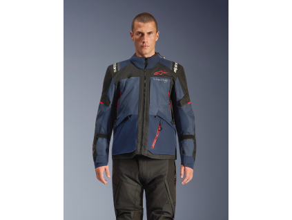 ALPINESTARS Textilná moto bunda Andes V4 Drystar – nočná námornícka modrá/indigová/čierna