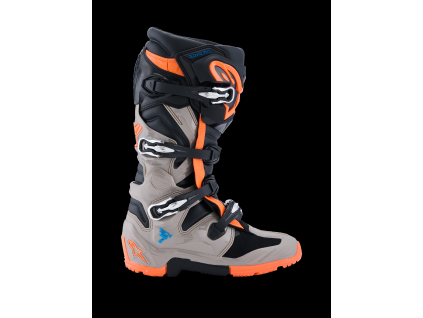 ALPINESTARS Enduro čižmy Tech 7 Enduro – čierna/teplá sivá/oranžová fluo