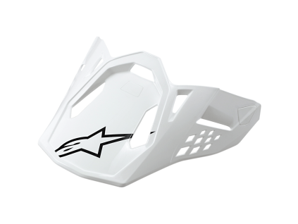 ALPINESTARS Náhradný šilt Supertech M10/M8 – biela, lesklá