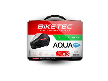 BIKETEC nepremokavá plachta AQUATEC na tri bicykle farba čierna/sivá veľkosť univerzálny