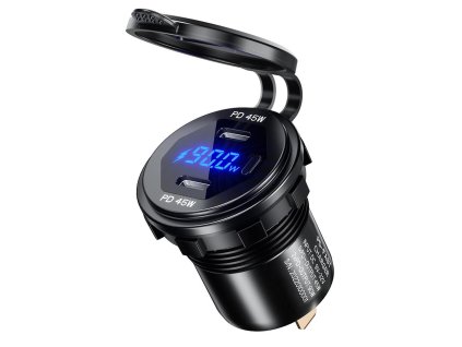 biketec motocyklowe podwojne gniazdo usb typ c pd