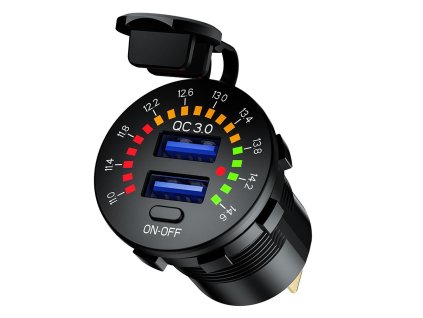 biketec motocyklowe podwojne gniazdo usb qc 3 0