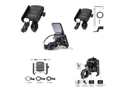 biketec promocja uchwyt motocyklowy z ladowarka us