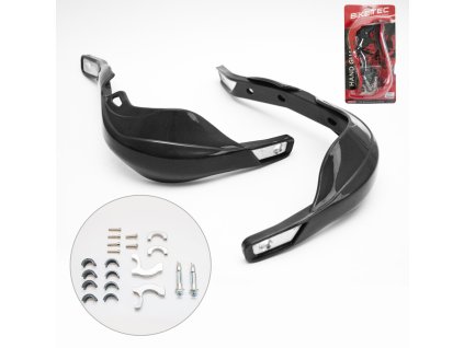 BIKETEC Hliníkové chrániče rúk, montáž 22/28 mm (Farba čierna)