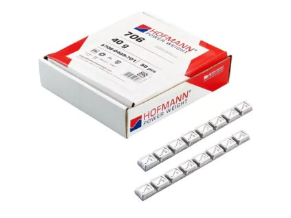 BIKETEC Nalepovacie závažia 5 g, 50 pásikov po 8 (Farba strieborná)
