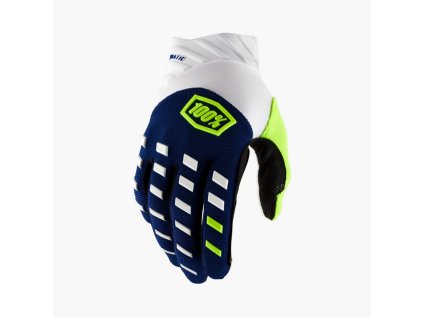 100% Rukavice CROSS/Enduro Airmatic Navy/White modré/biele/zelené