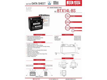 bs akumulator btx14l bs ytx14l bs 150x87x145 bez