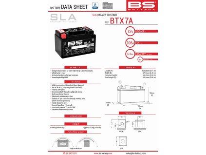 bs akumulator btx7a fa ytx7a bs 12v 6ah 152x88