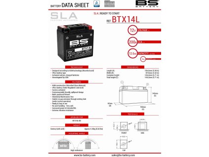 bs akumulator btx14l fa ytx14l bs 12v 12ah 150