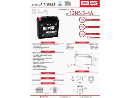 bs akumulator 12n5 5 4a fa 12n5 5 4a 12v 5 5ah